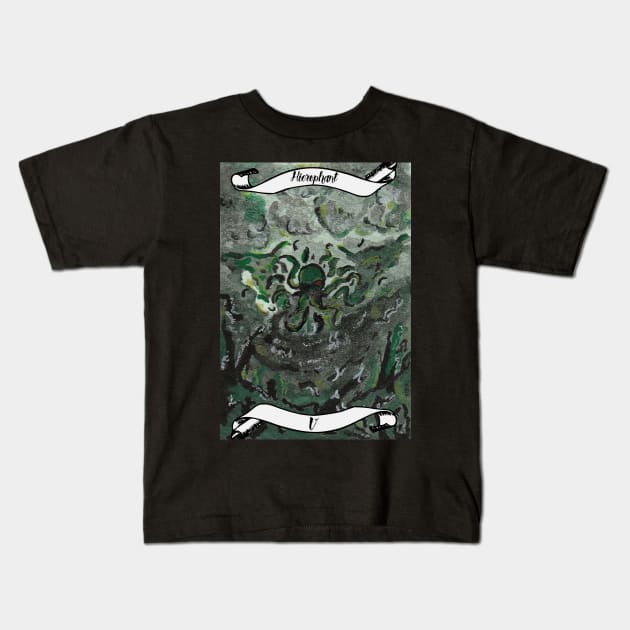 Hierophant - Lovecraft Tarot Card Kids T-Shirt by BladeAvenger